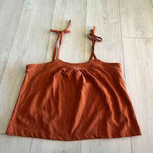 MADEWELL Crosshatch Tie Strap Tank Top Women's Size XL